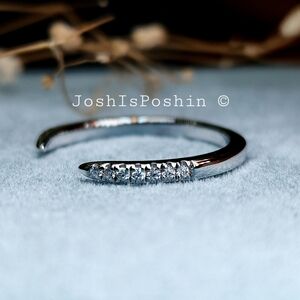 0.35ctw open band moissanite ring in sterling silver